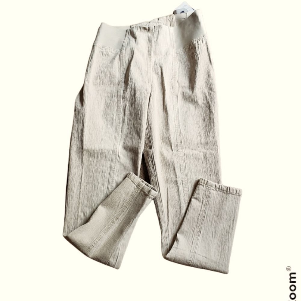 Diane Gilman pants, L Tall, lt. Tan
